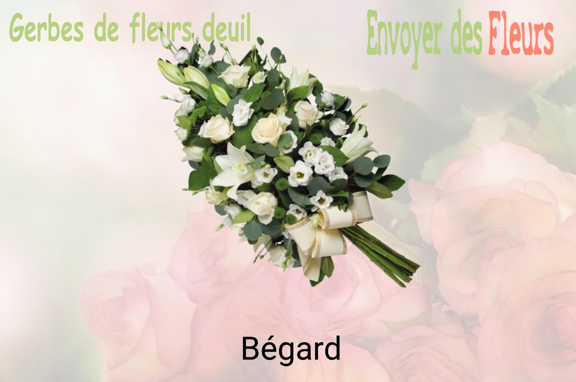 Gerbe de fleurs de deuil livrée à Bégard